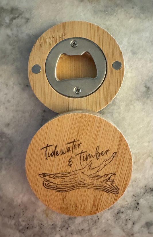 Personalized wooden/magnet bottle opener