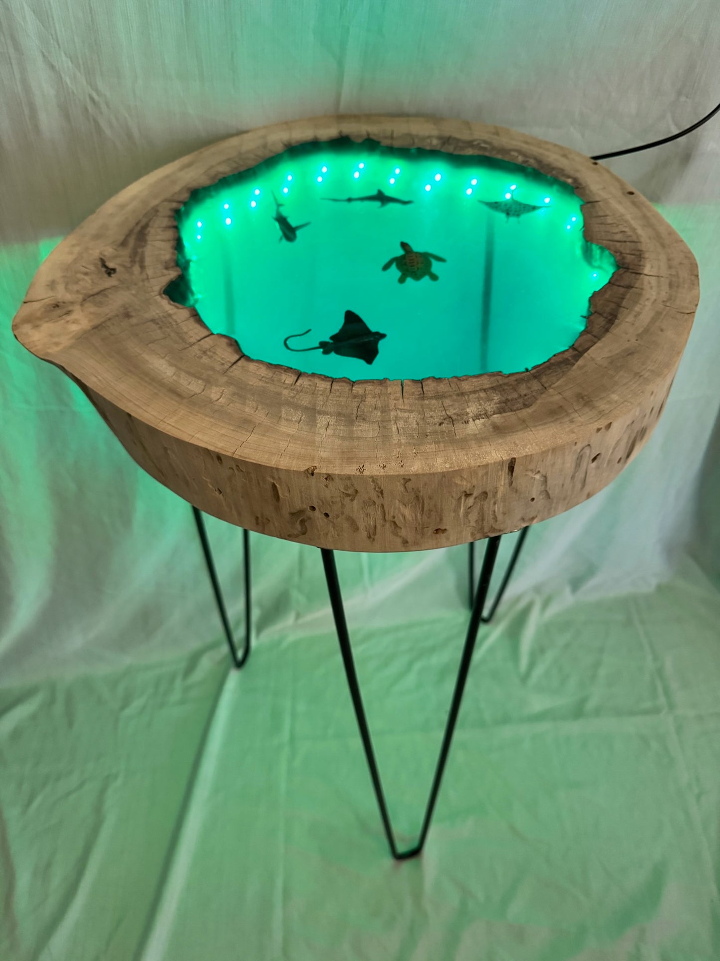 Ocean lighted table